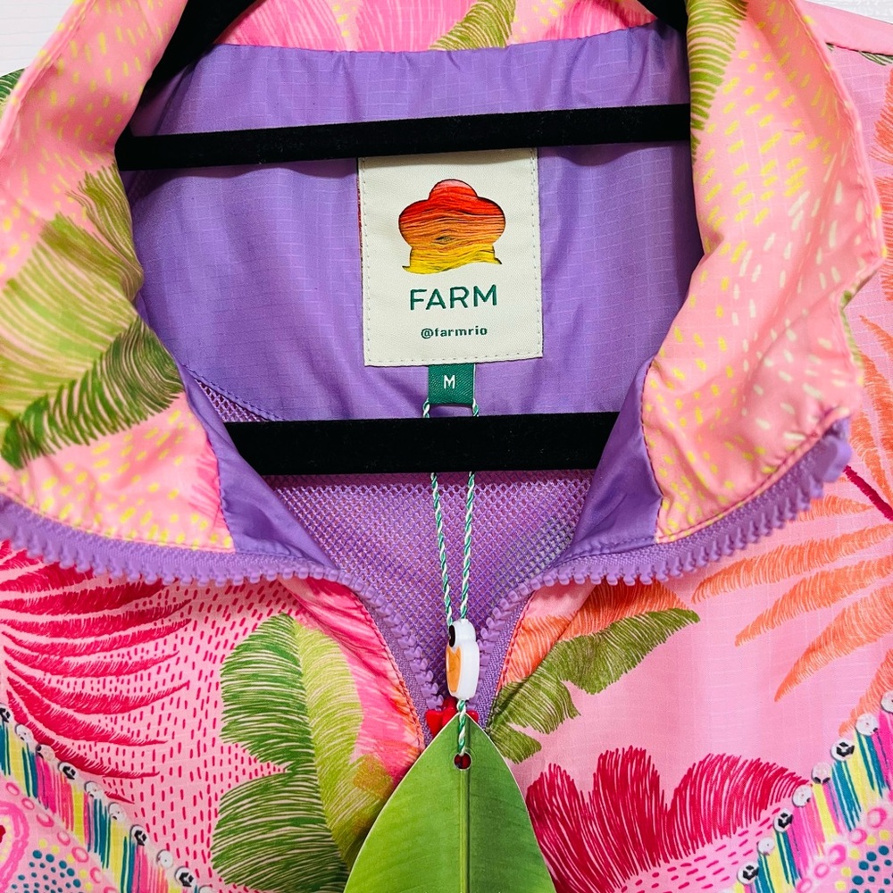 FARM Rio Women's Colorful Bomber Jacket,size M - Picture 5 of 6